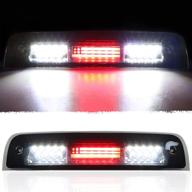 tresound 3rd third brake light for 2009-2017 dodge ram 1500 2500 3500 cargo light led high mount lamp (smoked lens) logo