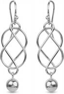 lecalla 925 sterling silver linear dangle earrings: timeless lightweight jewelry for women and girls logo