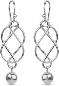 img 4 attached to LeCalla 925 Sterling Silver Linear Dangle Earrings: Timeless Lightweight Jewelry For Women And Girls