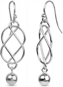 img 3 attached to LeCalla 925 Sterling Silver Linear Dangle Earrings: Timeless Lightweight Jewelry For Women And Girls