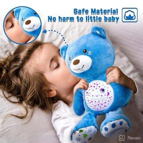 img 1 attached to 🐻 Stuffed Bear Newborn Toy with White Noise Machine, Starry Sky Projection Night Light, and Soft Music – Calming Doll as Baby Soother Gift for Boys & Girls; Perfect for Woodland Baby Shower & Christmas