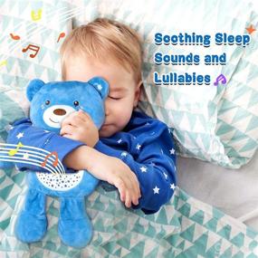 img 3 attached to 🐻 Stuffed Bear Newborn Toy with White Noise Machine, Starry Sky Projection Night Light, and Soft Music – Calming Doll as Baby Soother Gift for Boys & Girls; Perfect for Woodland Baby Shower & Christmas