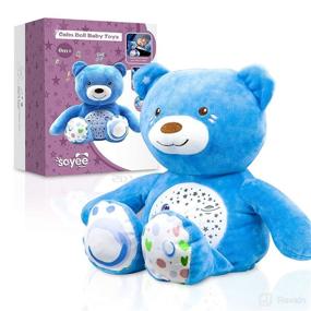 img 4 attached to 🐻 Stuffed Bear Newborn Toy with White Noise Machine, Starry Sky Projection Night Light, and Soft Music – Calming Doll as Baby Soother Gift for Boys & Girls; Perfect for Woodland Baby Shower & Christmas