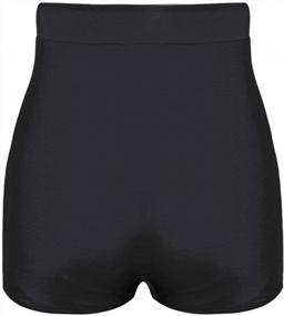 img 1 attached to High-Waisted Swim Shorts With Tummy Control For Women | Shirred Swimwear Bottoms For Tankinis And Bikinis From Mycoco