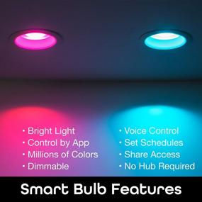 img 3 attached to Geeni Prisma Drop BR30 LED Smart Light Bulb, Tunable & Dimmable RGBW Wifi Bulb, 2700K-6500K Color Temperature Range, No Hub Required, Compatible With Alexa & Google Assistant (1 Pack)