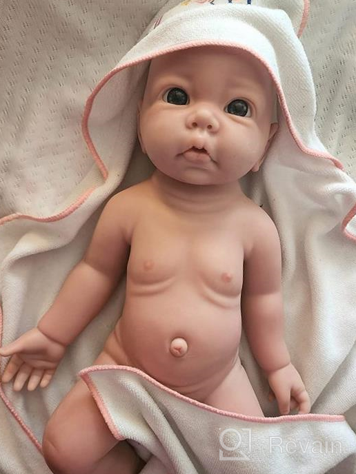 img 1 attached to 👶 Vollence Lifelike Full Body Silicone Baby Doll - 23 inch Realistic Newborn Girl Doll, Non-Vinyl Reborn Baby Doll review by Troy Caldwell