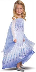 img 2 attached to Disguise Frozen Snow Queen Elsa Deluxe Costume For Kids