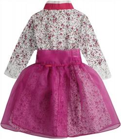 img 3 attached to Adorable And Authentic: PAUBOLI Baby Girl'S Long Sleeve Korean Hanbok Dress