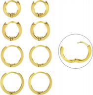 жен. золотые массивные серьги-кольца - гипоаллергенный, толстые открытые маленькие обхват хряща бижутерия назначение подарки на день рождения логотип