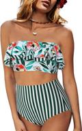 saodimallsu striped bandeau swimsuit: trendy women's clothing for stylish swimsuits & cover ups logo