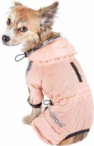 img 2 attached to 🐶 Waterproof and Adjustable Full Body Dog Raincoat - Dog Helios Torrential Shield