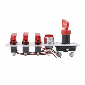 img 2 attached to Race To Victory With The JIANFA 12V Ignition Switch Panel - Engine Push Button Starter, 5 Toggle Switches, Red LED - Perfect For Competitive Sport RVs And Trucks!
