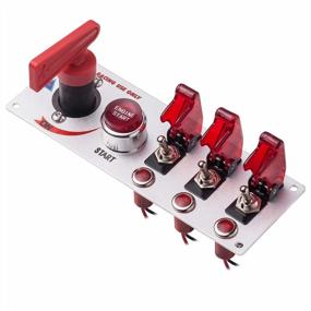img 4 attached to Race To Victory With The JIANFA 12V Ignition Switch Panel - Engine Push Button Starter, 5 Toggle Switches, Red LED - Perfect For Competitive Sport RVs And Trucks!