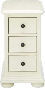 img 1 attached to Beachy Charm: Pulaski Coastal Chairside White Accent Chest Cabinet