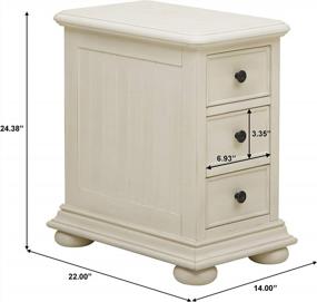 img 2 attached to Beachy Charm: Pulaski Coastal Chairside White Accent Chest Cabinet