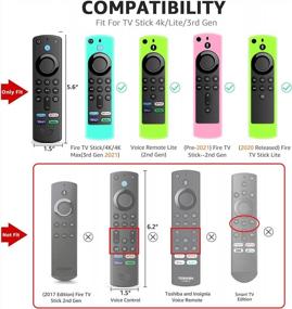 img 3 attached to Protect Your Fire Stick Remote With ONEBOM'S 3 Pack Silicone Cover - Glow In The Dark For Easy Access - Compatible With 3Rd Gen 2021 4K4K MaxLite