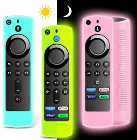 img 4 attached to Protect Your Fire Stick Remote With ONEBOM'S 3 Pack Silicone Cover - Glow In The Dark For Easy Access - Compatible With 3Rd Gen 2021 4K4K MaxLite
