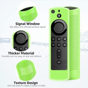 img 1 attached to Protect Your Fire Stick Remote With ONEBOM'S 3 Pack Silicone Cover - Glow In The Dark For Easy Access - Compatible With 3Rd Gen 2021 4K4K MaxLite