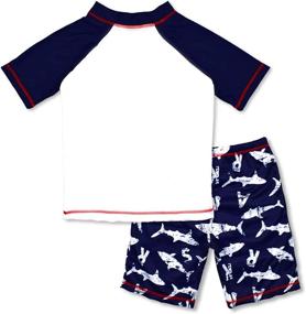 img 3 attached to Swimsuits Sleeve Sunsuit Swimwear Coconut Boys' Clothing - Swim