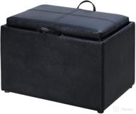 🔥 convenience concepts designs4comfort accent storage ottoman, black: the perfect combination of style and practicality logo