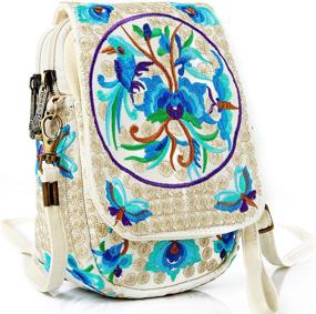 img 2 attached to Embroidery Flowers Crossbody Messenger Cellphone Women's Handbags & Wallets at Crossbody Bags