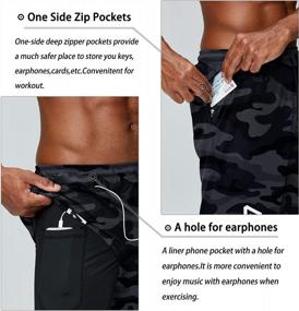 img 3 attached to Pinkbomb Men'S 2 In 1 Running Shorts Gym Workout Quick Dry Mens Shorts With Phone Pocket