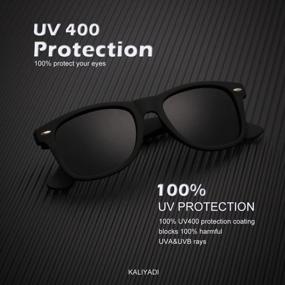 img 3 attached to Polarized Semi-Rimless Sunglasses For Men And Women: Retro Style With 100% UV Protection