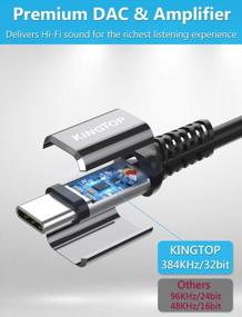 img 2 attached to Аудиоадаптер KINGTOP USB C на 3,5 мм, разъем для стереонаушников 384 кГц-32 бит, совместимый с Samsung S20 FE S21 Note 20 Ultra OnePlus 9 Pixel 5 XL IPad Pro и другими