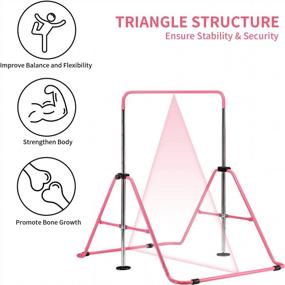 img 2 attached to Height-Adjustable And Foldable Junior Kip Bar Gymnastics Horizontal Bar - Ideal Monkey Bar For Kids By ZENOVA