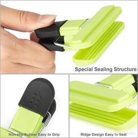 img 1 attached to PPKKAI 10PCS Large Chip Clips: Heavy Duty Food Sealing Clips for Air Tight Storage, 3 Large & 7 Small Sizes