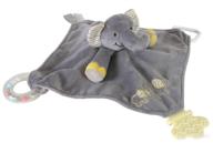 🐘 stephan baby grey elephant chewbie activity toy and teether security blanket logo