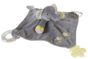 img 2 attached to 🐘 Stephan Baby Grey Elephant Chewbie Activity Toy and Teether Security Blanket