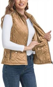 img 4 attached to Stay Warm & Stylish With Longking 2023 Upgraded Women'S Quilted Vest With Inner Pocket