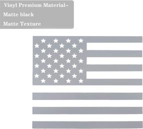 img 3 attached to American US Flag Vinyl Decal for Jeep Gladiator 2020+ - Rear Middle Back Window Silver Edition