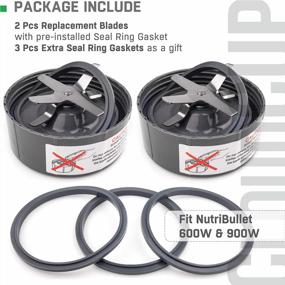 img 2 attached to Nutribullet Replacement Blades For 900 Series 600W And 900W Blender - Extractor Blade Gasket Parts