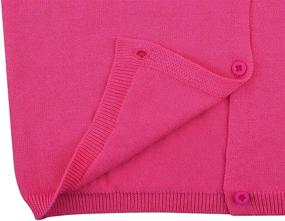 img 2 attached to 👶 Ncycullo Baby Girls Cotton Cardigans: Cozy Long Sleeve Crewneck Sweaters for Little Girls with Button Detail