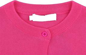 img 3 attached to 👶 Ncycullo Baby Girls Cotton Cardigans: Cozy Long Sleeve Crewneck Sweaters for Little Girls with Button Detail