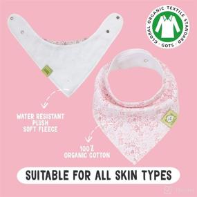 img 2 attached to 👶 Organic Cotton Baby Bandana Drool Bibs - Pack of 10 - Unisex Bibs for Boys and Girls