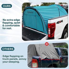 img 1 attached to 🚚 EighteenTek Truck Tent Bed Pickup Camping: 2 Person Camper Shell, Pop Up Automatic Setup, Waterproof PU2000mm, Double Layer Rainfly, Adjustable for 5-8 ft Beds