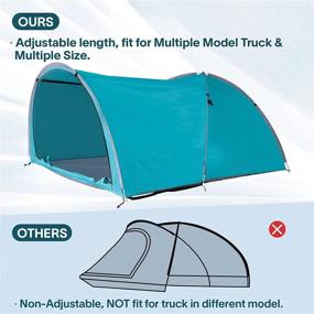 img 3 attached to 🚚 EighteenTek Truck Tent Bed Pickup Camping: 2 Person Camper Shell, Pop Up Automatic Setup, Waterproof PU2000mm, Double Layer Rainfly, Adjustable for 5-8 ft Beds