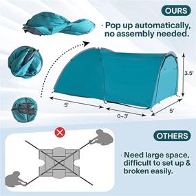 img 2 attached to 🚚 EighteenTek Truck Tent Bed Pickup Camping: 2 Person Camper Shell, Pop Up Automatic Setup, Waterproof PU2000mm, Double Layer Rainfly, Adjustable for 5-8 ft Beds