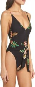 img 3 attached to Trending COCOLEGGINGS Women'S High Cut Swimsuit With Tropical Tie Front