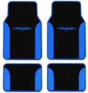 tribal tattoo design car floor mats 2 tone universal carpet vinyl 4 pcs car truck (blue) logo