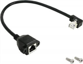 img 4 attached to SinLoon 90 Degree Ethernet Adapter Cable - Male To Female Switch Connector For CAT5/CAT6 LAN Socket - Right Angle Ethernet Adapter For Cat5/Cat6 Cable