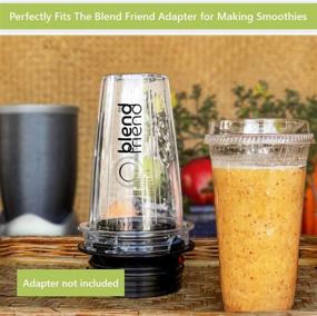 img 1 attached to 🥤 [24oz, 50 count] Biodegradable Smoothie Cups with Strawless Sippy Lids - Perfect for Blending Smoothies in Eco-Friendly Cups - Works with Blend Friend Adapter