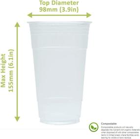 img 2 attached to 🥤 [24oz, 50 count] Biodegradable Smoothie Cups with Strawless Sippy Lids - Perfect for Blending Smoothies in Eco-Friendly Cups - Works with Blend Friend Adapter