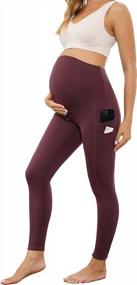 img 4 attached to Comfortable Capri Maternity Yoga Pants Leggings For Women During Pregnancy By Maacie