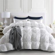 experience ultimate comfort with puredown® goose down comforter - full/queen size, 800 fill power, 100% cotton, winter oversized duvet insert, 700 thread count, pinch pleat extra warmth logo