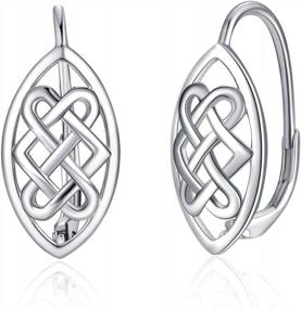 img 4 attached to Stunning WINNICACA Sterling Silver Leverback Dangle Drop Earrings For Women