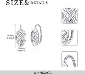 img 2 attached to Stunning WINNICACA Sterling Silver Leverback Dangle Drop Earrings For Women
